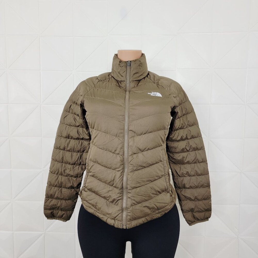 The North Face Women's Army Green Flare 550 Down Quilted Puffer Jacket Size S - Picture 2 of 9